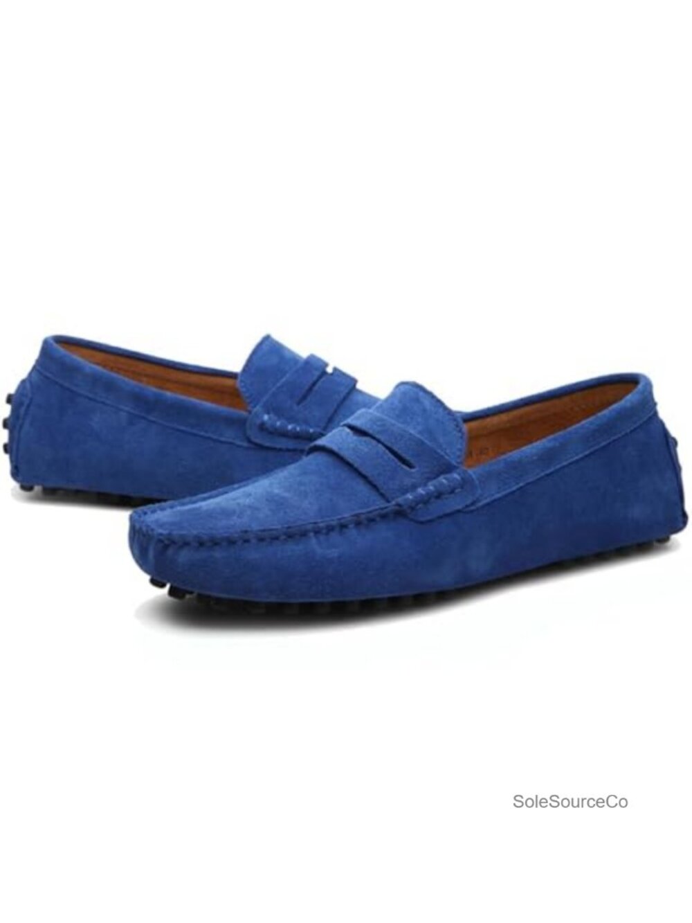 Men's Suede Penny Loafers Slip On Driving Mocc Lightweight